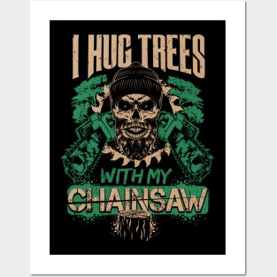 Lumberjack Woodworker Chainsaw Gift Posters and Art